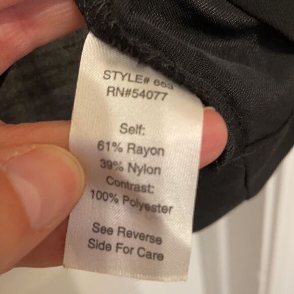✨CAbi 663 Black Velvet Burnout Sheer Top - Picture 4 of 6